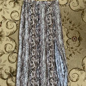 Target snake skin maxi skirt with slit